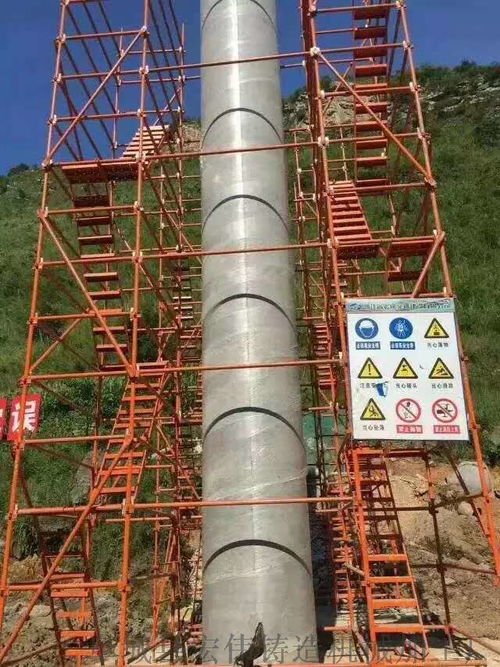 新款桥墩施工安全爬梯 香蕉式脚手架A75型安全梯笼的革新应用