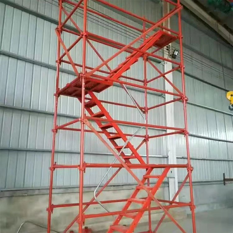 建筑工地盘扣式安全爬梯与桥梁施工安全梯笼的优势及应用